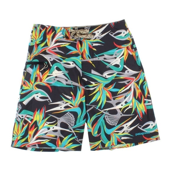 Men's Printed Stretch Planing Board Shorts 20", men’s size 29 waist, bird print - Picture 1 of 10